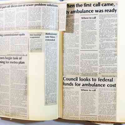 Pages 44-45 (Clippings unfolded)