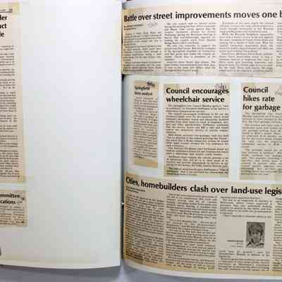 Pages 76-77 (Clippings unfolded)