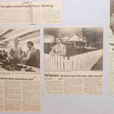 Loose clippings in back of scrapbook