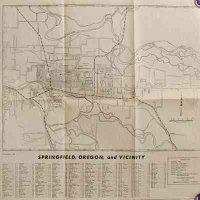 Map of Springfield and Vicinity, 1949