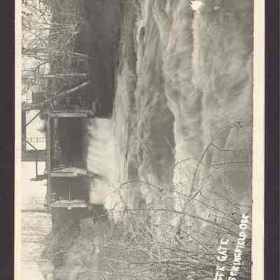 Photograph of floodgates Springfield, Oregon. Date unknown.