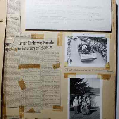 Page 9 newspaper clippings and photograph under correspondence