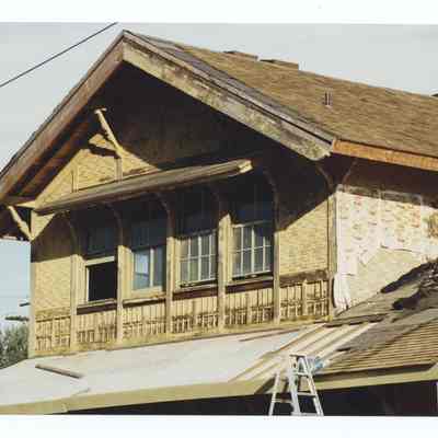 Photograph of the Springfield Train Depot restoration, circa 1990