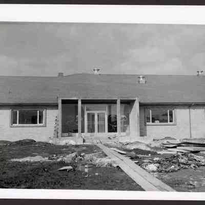 Photograph, Construction of new building, Date and location unknown.