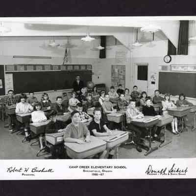 Photograph of Fifth-Sixth Grade, Camp Creek Elementary School, circa 1966-1967