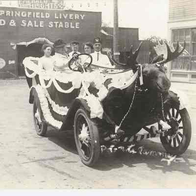 Photograph of Moose Parade Float, Springfield, 1916