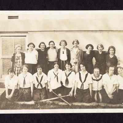Photograph, Girls Baseball Team, Undated