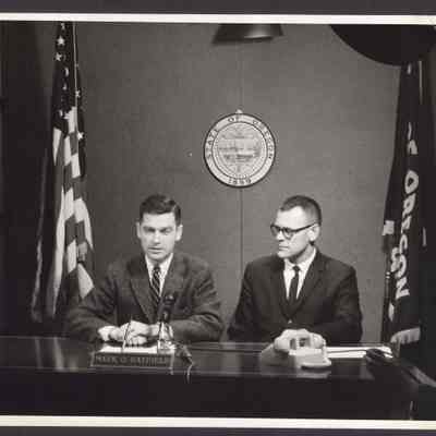 Photograph of Mark Hatfield, Governor of Oregon, Undated