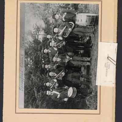 Photograph, Springfield Cornet Band, March 1890.