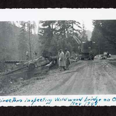 Photograph of Directors inspecting Wildwood bridge on OP&E