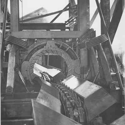 Photograph of New Barker Machine at Booth-Kelly Mill, 1956