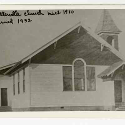 Photograph of Walterville Church, circa 1910-1932