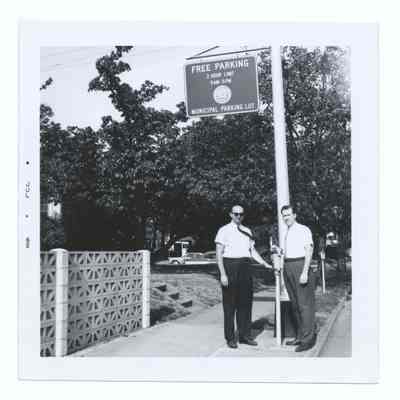 Photograph of a new Municipal Parking Lot and parking meters, Springfield, 1962