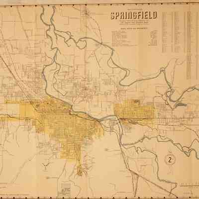 Map of Metropolitan Springfield, Eugene and Lane County, Oregon, 1955
