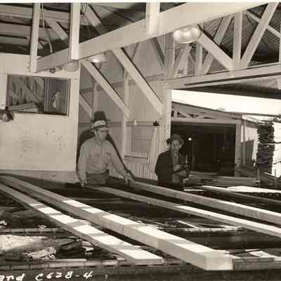 Photograph of Workers at a Lumber Mill, undated