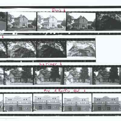 2013-003-027_img-008: Contact sheet (negatives envelope 7).: Innis House, May House, Larimer House, Fry Rankin Building
