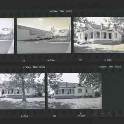 2013-003-027_img-010: Contact sheet (no negatives): Seavey House (see 1998.003.015 for same images), United Furniture Warehouse