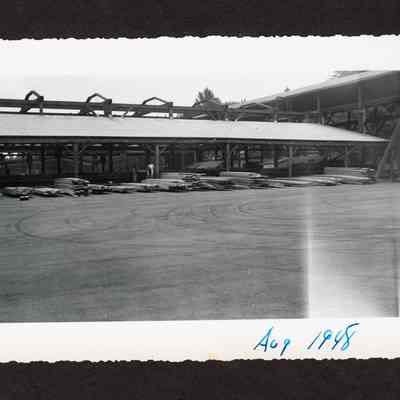 Photograph of paving at Booth-Kelly Lumber Mill