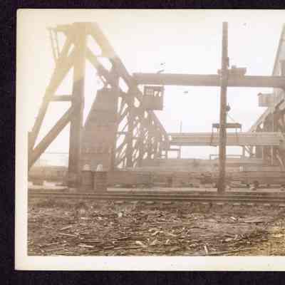 Photograph of #6 craneway at Jones Lumber Company, Portland, Oregon, date unknown