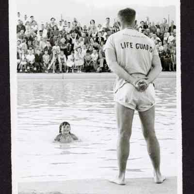 Photograph, Lifeguard and Young Lady, Undated