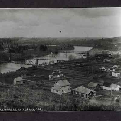 Photograph of Three Bridges over Willamette River, 1934
