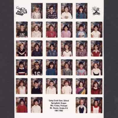 Photograph, Camp Creek Elementary, Grades 4 and 5, 1981-1982.