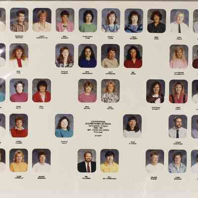 Class and Staff photographs, Centennial Elementary School, 1990-1991