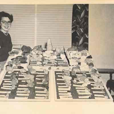 Student with Rock Collection, Springfield High School, Undated.