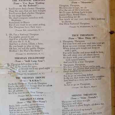 157 (Back of Program)