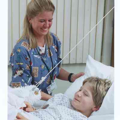 Photograph of nurse and a patient, Springfield, circa 2000