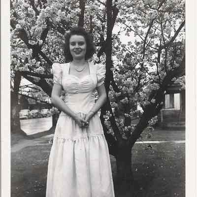 Photograph of Springfield High School Queen Betty Lou, Springfield, Oregon, 1944-45