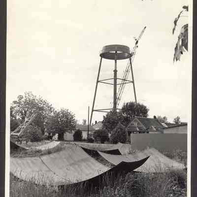 Photograph of Damage to Water Tower, 1962