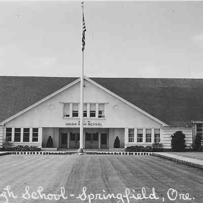 Photograph of Springfield Union High School, Springfield, Oregon, Circa 1950