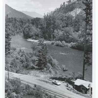Photograph of the McKenzie River banks, Oregon, circa 1969