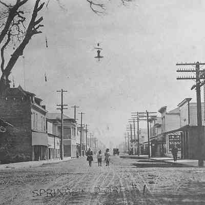 Photograph of Main Street, Springfield, Oregon, circa 1928