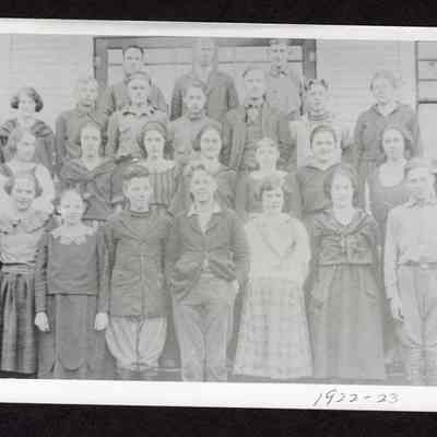Photograph of class at Thurston High School, Thurston, Oregon, 1922-1923