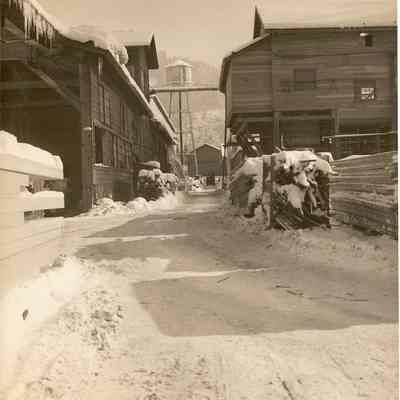 Photograph of Lumber Mill in Winter, undated