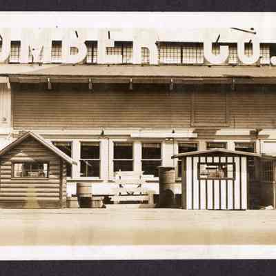 Photograph of an unknown Lumber Co. entrance, date unknown