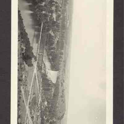 Photograph of bridge and Grist Mill, Springfield, Oregon, undated