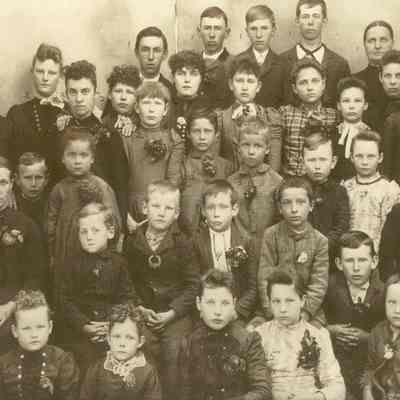 Photograph of a class of students, Circa 1900