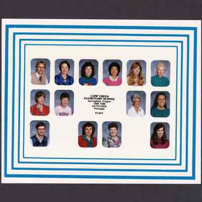 Photograph, Camp Creek Elementary, Staff, 1988-1989.