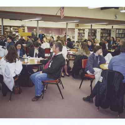 Photograph of an event at Springfield Public Library, circa 1980-1990