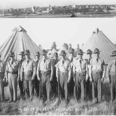 Photograph of First Battalion, 162nd infantry, Camp Murray, Washington, 1940