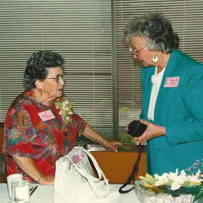 Photograph of Mary Warner at Lane County's Senior Woman of the Year Luncheon, Oregon, 1990