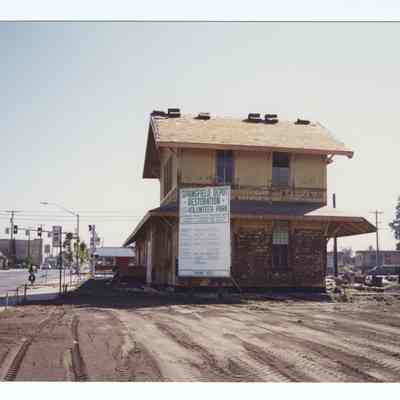 Photograph of the Springfield Train Depot Restoration, circa 1992