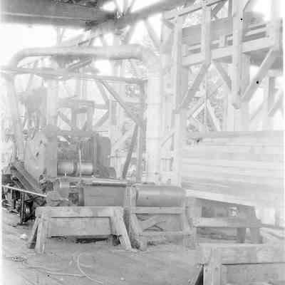 Photograph of planer inside Booth-Kelly planing mill at Wendling, Oregon