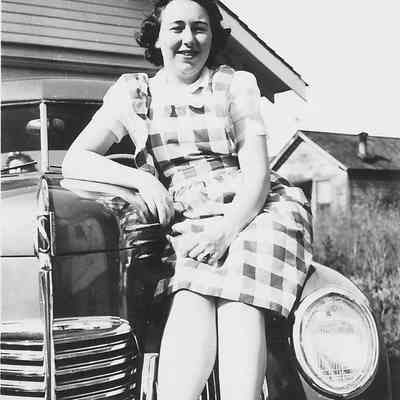 Elwina Meacham on Studebaker