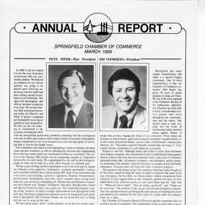 Annual Report, Springfield Chamber of Commerce, 1989