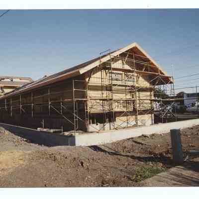 Photograph of the Springfield Train Depot restoration, circa 1992