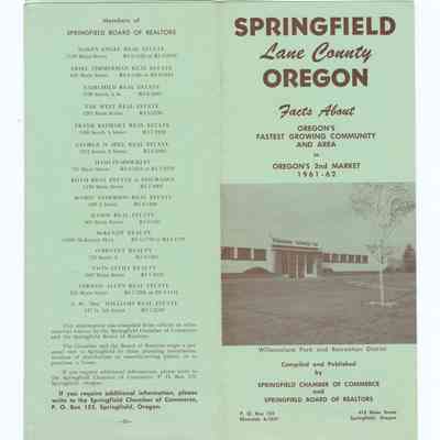 Informational brochure about Springfield, 1961-1962